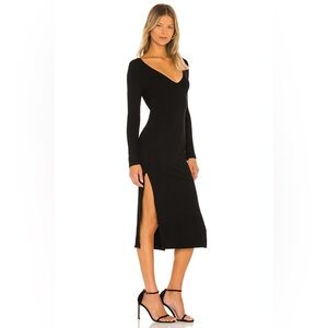 NWT Superdown Gina Backless Midi Dress in Black